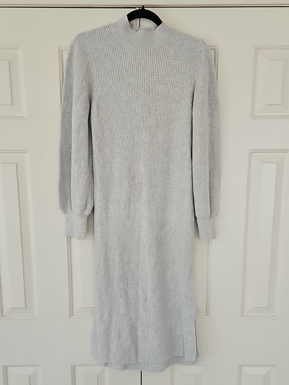 Banana Republic Light Gray Sweater Midi Dress